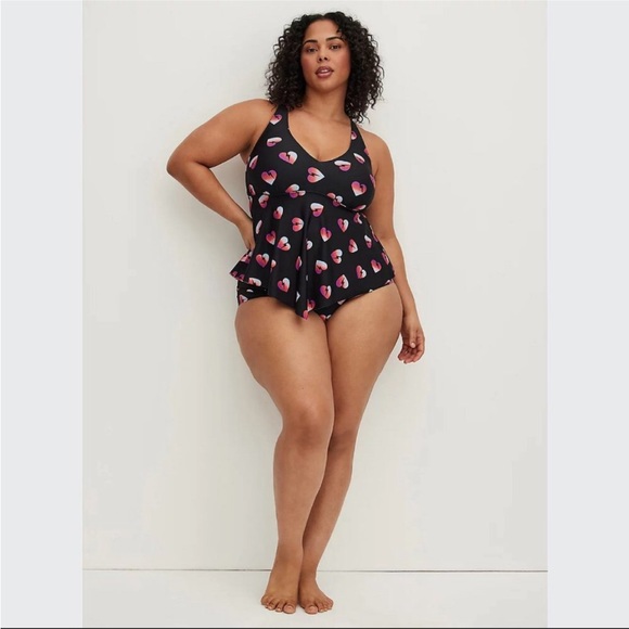 NWT Torrid wireless v neck tankini swim top x1 - Picture 6 of 7